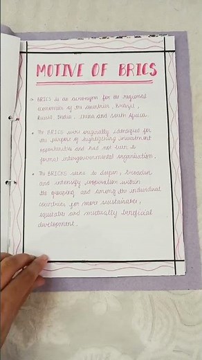 CLASS 12 (Part 1)|BRICS |Project File |Political Science