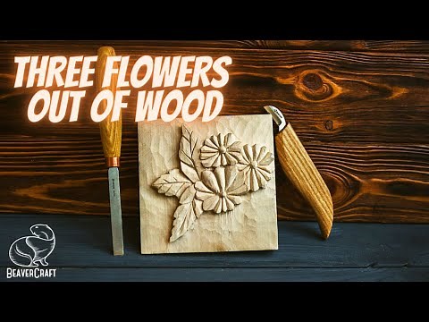 Wood Carving Ideas - Flower Relief Carving