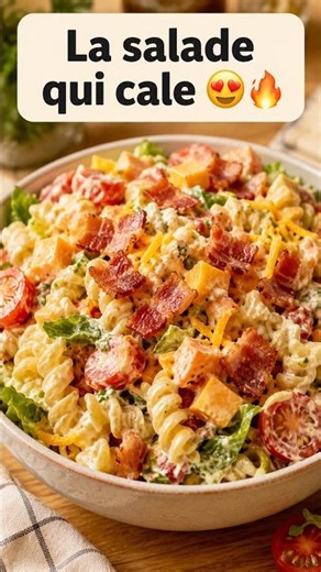La salade qui cale 😍🔥 Bacon Cheddar Sauce Crémeuse