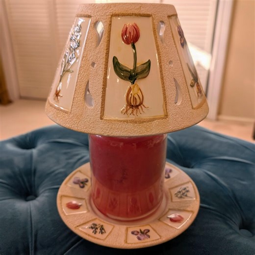 2000 Botanical Garden Candle Shade & Plate Set - Etsy