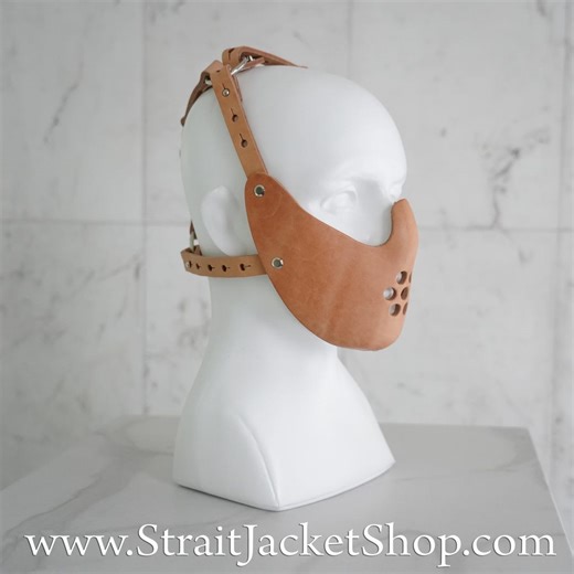 Asylum Leather Face Muzzle - Hannibal Lecter Mask / Anti-bite Muzzle / Institutional / Insane Asylum / Psych Ward / Silence of the Lambs - Etsy Australia