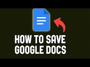 How To Save Google Docs | Download Google Docs