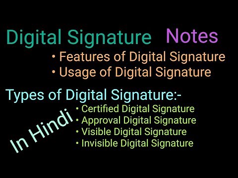 Digital Signature|Types of Digital Signature|Features of Digital Signature|Use of Digital Signature