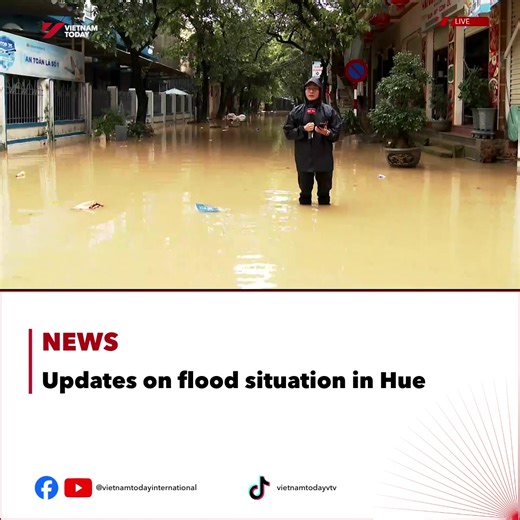 Floodwaters in Hue have begun to recede, but the situation remains serious. In Thuan An Ward, where residents are starting to clean up after days of heavy rain and flooding, over 35,000 houses have been submerged, with water levels still above the highest warning threshold. Authorities urge continued caution as river levels on the Bo and Huong Rivers remain dangerously high. #VietnamToday #liveupdates #Floods #FloodUpdate #CentralVietnam #ReliefEfforts | Vietnam Today