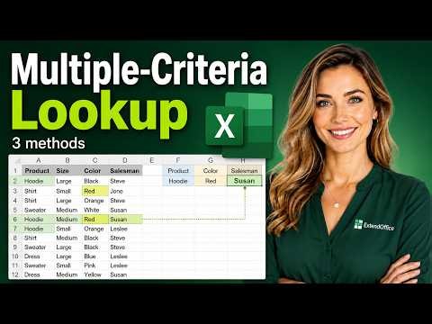 How to Look Up a Value Based on Multiple Criteria in Excel