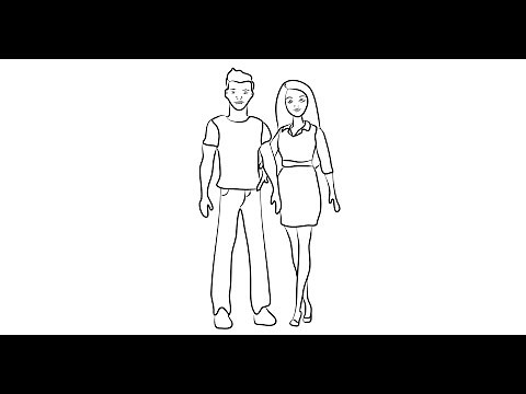 Barbie and Ken drawing step by step. How to draw Barbie and Ken easy. Lesson draw for beginner