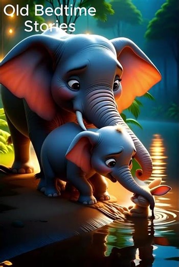 A Tiny Elephant Who Learned to Be Brave 🐘✨ | Bedtime Story for Kids #shorts