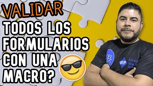 Macro para validar campos vacíos de cualquier Formulario en Excel VBA - Sergio Alejandro Campos
