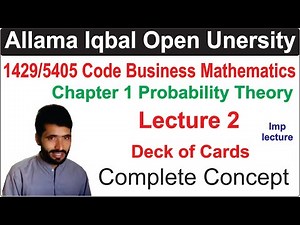 1429 Code Chapter 1 Probability Theory Lecture 2 | Business Mathematics Chapter 1 Probability Theory