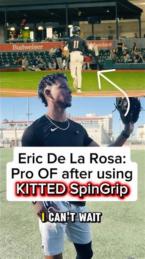The OPTIMAL feel using KITTED SpinGrip.. featuring Pro OF Eric De La Rosa. #mlb #baseball #spingrip