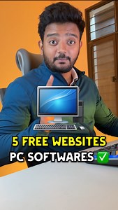 5 Websites For Free PC Softwares 🖥️✅🔥🤩 . . . . . . . #reels #reelsinstagram #tricks #tips #computertricks #hacks #tech #techindia #technology #dailyhacks #bestwebsites #techtools #pchacks #websitehacks #trickblower | Trick Blower
