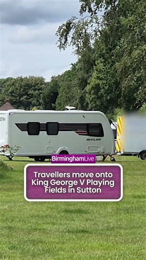 Travellers set up illegal encampment in playing Fields in Sutton