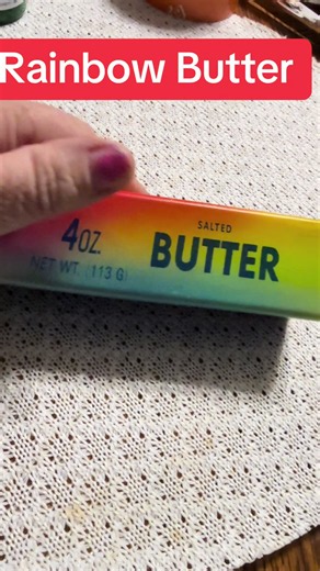 Rainbow Butter! #squishy #butter #rainbowbutter #kidsoftiktok #jesuslovesyou