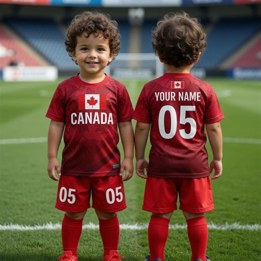 Personalized Canada Soccer Jersey for Kids, Custom Name Number Football Outfit, Baby Toddler Soccer Uniform Set, Canada Fan Jersey Gift - Etsy