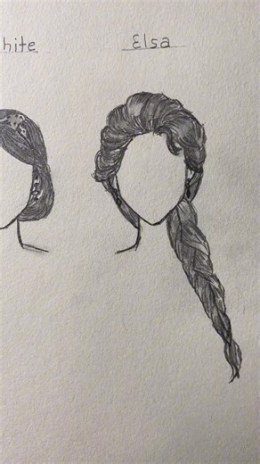 How to draw girl hair - Tutorial ✨️ #drawing #art #shorts #viral