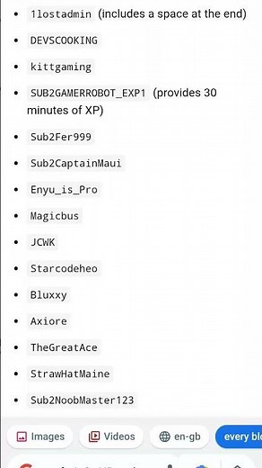 every 2x XP codes for blox fruit hope it helps