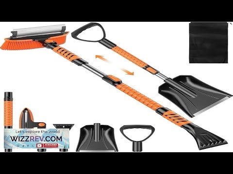 42" Ice Scraper and Extendable Snow Brush Detachable Snow Scraper Emergency Sn