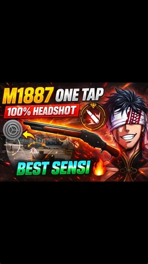 M1887 One Tap Sensitivity 🔥 100% Headshot Trick | Best Free Fire Sensi 2026#freefire#onetap