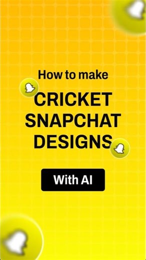 Cricket Snapchat story and posts designs using AI