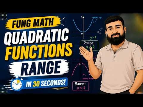 Quadratic Function Ki Range Ka Hidden Trap | FUNG Math