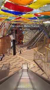 The coolest metro station in Lisbon 🚆✨ 📍 Metro Station Olaias, Lisboa Portugal #lisboa #portugal #map_of_europe #worldplaces #wonderful_places #beautifuldestinations #travelingthroughtheworld | Isa de Almeida