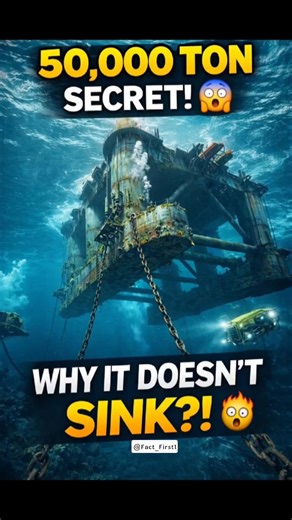 Why this 50,000 ton platform doesn't sink?!😱 #youtubeshorts #facts#yosho