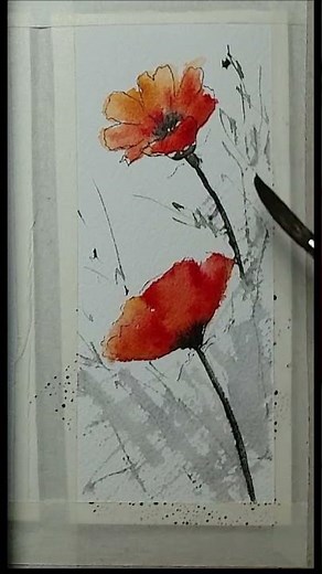 Watercolor Fantasy Poppies - Easy How To Paint Tutorial