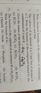 QuestionsWrite chemical formulae of the sulphates of Aluminiu... | Filo