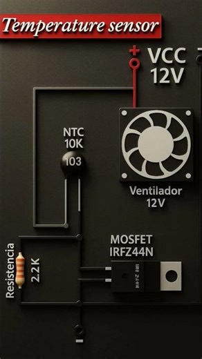 temperature sensor circuit diagram #shorts #viralshorts #temperature #sensor