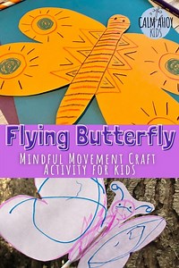 Paper Butterfly's - Mindful Movement Craft for Kids - Calm Ahoy Kids