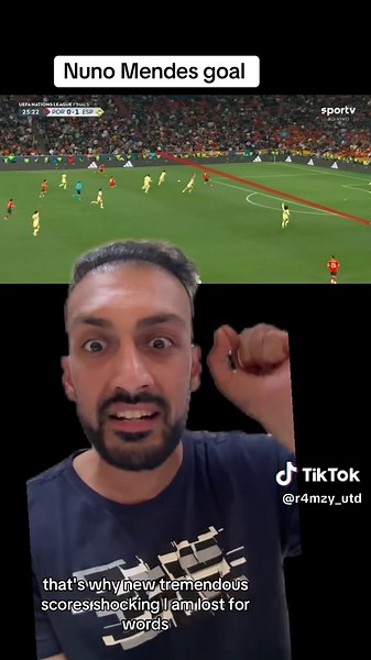 Nuno Mendes goal vs Spain. #nunomendes #spain #spain🇪🇸 #portugal #fyp #nationsleague #uefanationsleague