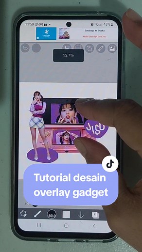 Tutorial Desain Overlay Gadget di Ibis Paint X