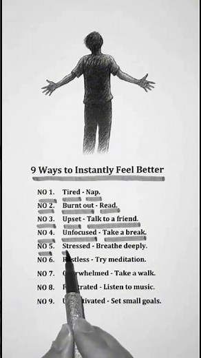 TOP 9 WAYS TO INSTANTLY FEEL BETTER AND BOOST YOUR MOOD🌟😊💡
