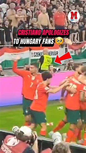 1M views · 22K reactions | CRISTIANO APOLOGIZES TO HUNGARY FANS 凉After scoring in Portugal’s 3-2 win, CR7 turned to the stands to apologize for his teammates’ celebrations #CristianoRonaldo #CR7 #Portugal #WorldCup2026 #Football | Marca in English | Facebook