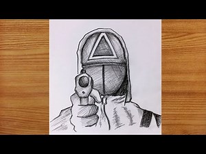 How to draw Squid Game - Squid Game drawing Step by step - Easy pencil drawing
