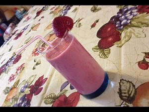 Healthy Strawberry Raspberry Pink Smoothie Recipe