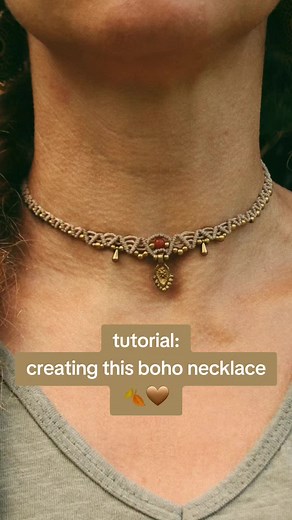 How to Create a Boho Macramé Necklace Tutorial