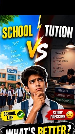 School Better या Tuition? सच जान लो 🔥#competition