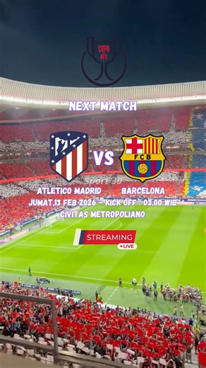 jadwal semi final Copa del rey leg 1 ~ Atletico madrid vs Barcelona#youtubeshorts