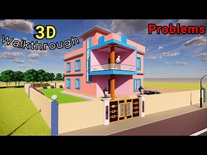 Walkthrough Video of 3D House | Rendering Problem in Enscape | Building Drawing Series |