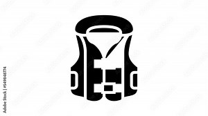 swim vest inflatable glyph icon animation