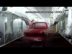 Lackieren, Roboter - Lackierstraße in der Automobilindustrie