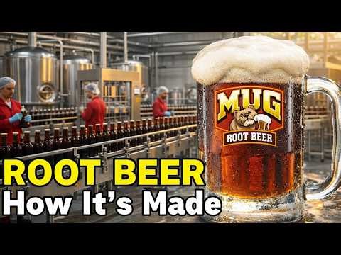 How Root Beer Is Made 🍺 Inside a Modern Soda Factory