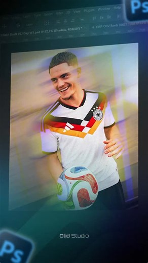 Olid Studio on Instagram: "How to create an aesthetic motion blur effect in Photoshop | Florian Wirtz - Germany __ For More Video Tutorial // YT : Olid Studio :: :: @flowirtz @dfb_team @liverpoolfc :: #shorttutorial #motionblur #blureffect #photoshoptutorial​ #photoshop​ #florianwirtz #germany #liverpool #football #sportsdesign​ #designtips​ #designtrends #easytutorial​ #creative​ #digitalimaging​ #graphicdesign​ #art​ #olidstudio"