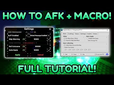 The Best Settings + How to AFK and Macro in Sol's RNG! (Tutorial)