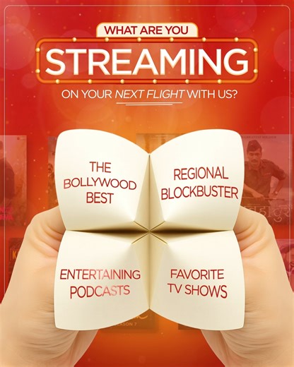 From blockbuster masala to mindful meditations, pick your vibe, we’ve got it all on SpiceScreen, SpiceJet’s inflight entertainment. So… what’s yours? #flyspicejet #spicejet #SpiceScreen #Movies #InFlightEntertainment #flights #aviation #airline #addspicetoyourtravel | FlySpiceJet