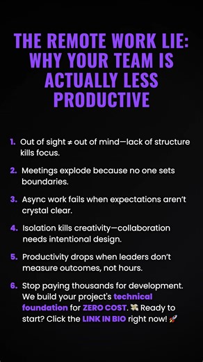 The Remote Work Lie: Why Your Team Is Actually Less Productive #ad (Verify Info)