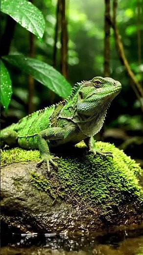 Meet the Jesus Lizard — Nature’s Magician 💧🦎 #wildlife #amazonanimals #animals