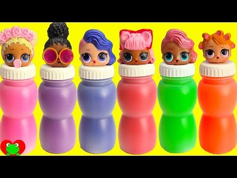 Genie Teaches Colors With LOL Surprise Dolls Slime Bottle Surprises