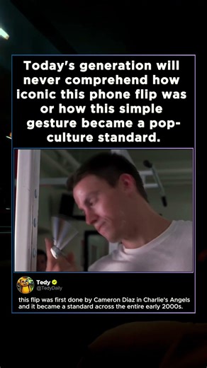 Today's generation will never comprehend how iconic this phone flip was or how this simple gesture